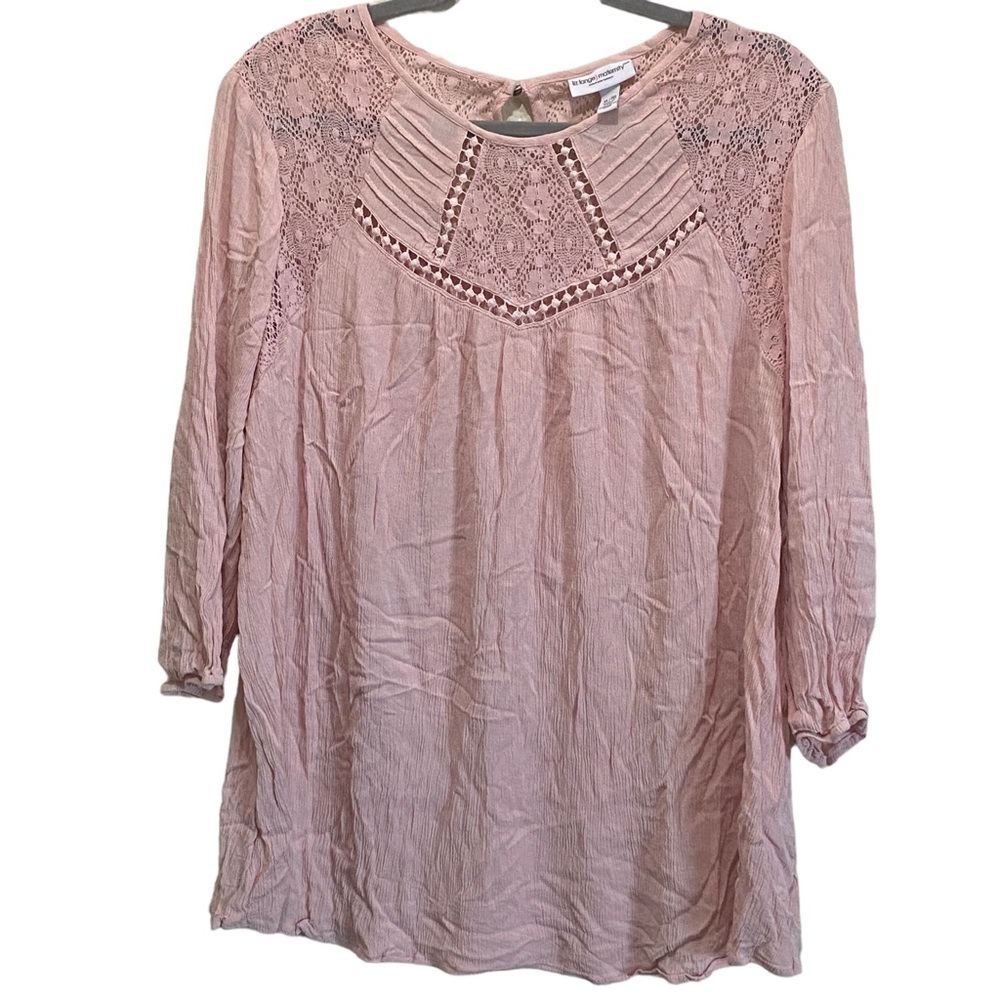 Liz lange Maternity pink knit tunic top size XL